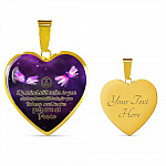 My Mind Still Talks to You Gifts to Remember a Lost Loved One Heart Pendant Necklace - Heart Luxury Necklace (Gold Plated)