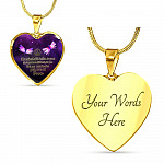 My Mind Still Talks to You Gifts to Remember a Lost Loved One Heart Pendant Necklace - Heart Luxury Necklace (Gold Plated)