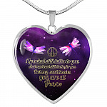 My Mind Still Talks to You Gifts to Remember a Lost Loved One Heart Pendant Necklace - Heart Luxury Necklace (Silver)