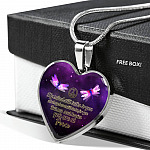 My Mind Still Talks to You Gifts to Remember a Lost Loved One Heart Pendant Necklace - Heart Luxury Necklace (Silver)