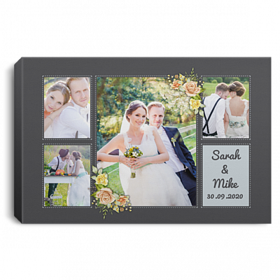 Personalized Photo Wedding Anniversary Gift for Him Framed Canvas Prints - Unframed Poster, White, 0.75'' Framed Canvas