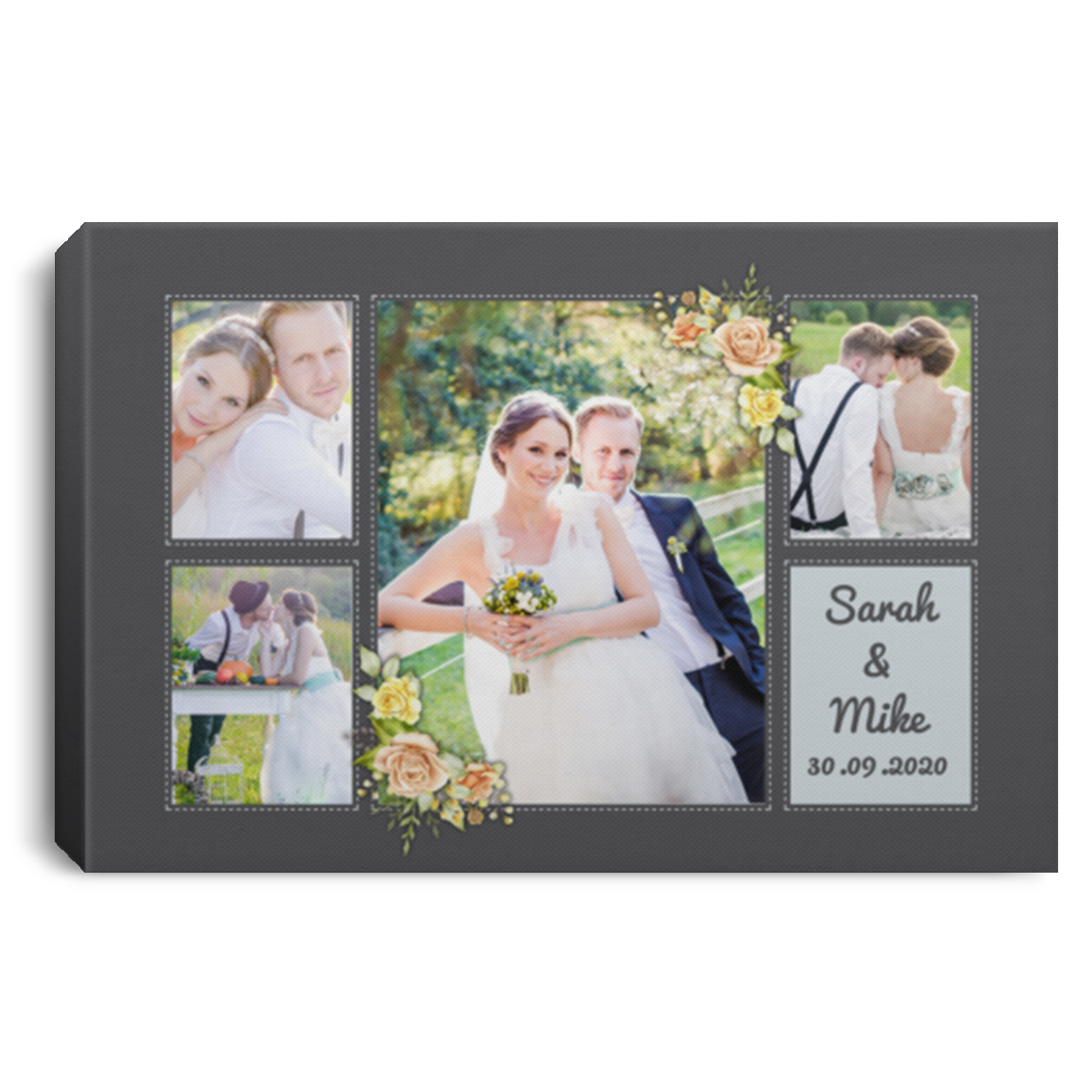 Personalized Photo Wedding Anniversary Gift for Him Framed Canvas Prints - Unframed Poster, White, 0.75'' Framed Canvas