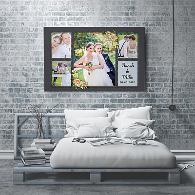 Alternative view of Personalized Photo Wedding Anniversary Gift for Him Framed Canvas Prints - Unframed Poster