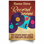 Personalized Room Decor Vinyl Record Music Vintage Framed Canvas Prints - Unframed Poster, White, Unframed Poster