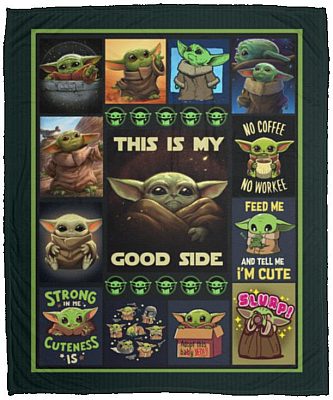 This Is My Good Side Fleece, White, Cozy Plush Fleece Blanket - 50x60