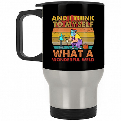 14 oz. Silver Travel Mug