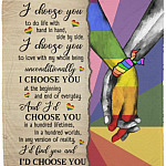 LGBT Couple, White, Cozy Plush Fleece Blanket - 50x60 LGBT Couple, White, Cozy Plush Fleece Blanket - 50x60