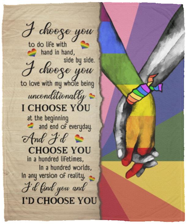 LGBT Couple, White, Cozy Plush Fleece Blanket - 50x60 LGBT Couple, White, Cozy Plush Fleece Blanket - 50x60