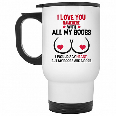 14 oz. White Travel Mug