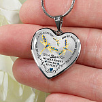 Dragonfly My Mind Still Talks To You And My Heart Still Looks For You Are At Peace Heart Pendant Necklace - Heart Luxury Necklace (Silver)