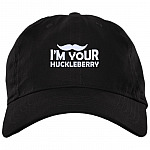 I'm Your Huckleberry Funny Doc Hat, Black, bx001-brushed-twill-unstructured-dad-cap-brushed-twill-dad-cap