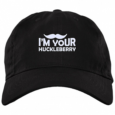 I'm Your Huckleberry Funny Doc Hat, Black, bx001-brushed-twill-unstructured-dad-cap-brushed-twill-dad-cap