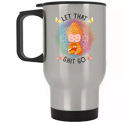 14 oz. Silver Travel Mug
