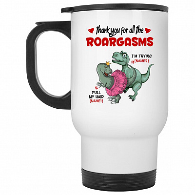 14 oz. White Travel Mug