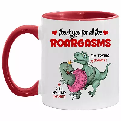 Personalized Thank You For All Accent Mug, White/Red, am11oz-accent-mug-11-oz-accent-mug