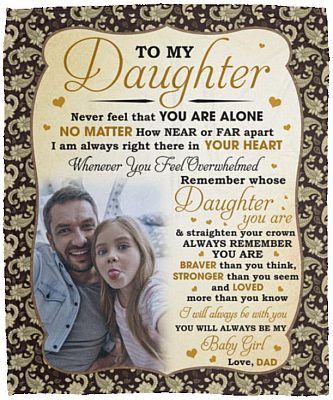 Personalized Photo From Dad Blanket, White, vpm-cozy-plush-fleece-blanket-50x60-cozy-plush-fleece-blanket-50x60