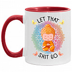 Buddha Let That, White/Red, am11oz-accent-mug-11-oz-accent-mug