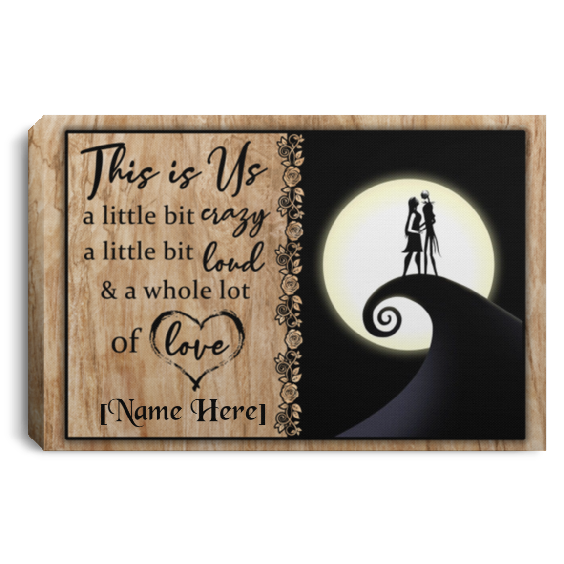 Personalized This Is Us Crazy Loud And Lot Of Love Jack With Sally Framed Canvas Prints - Unframed Poster, White, 0.75'' Framed Canvas