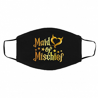 Maid Mask, Black, fma-med-lg-face-mask-cloth-face-cover-medium-large