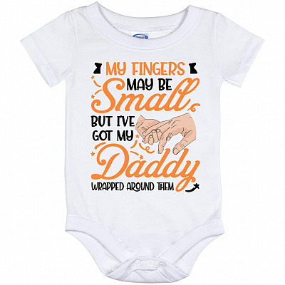 My Fingers M, White, io12m-baby-onesie-12-month-baby-onesie-12-month