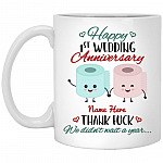 Personalized 1st Wedding Paper, White, xp8434-11-oz-white-mug-11-oz-white-mug