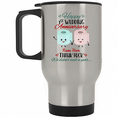 14 oz. Silver Travel Mug