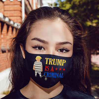 Alternative view of Trump Is a Criminal Funny Political Washable Reusable Custom Printed Cloth Face Mask Cover