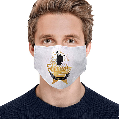 Alternative view of Senior Class of 2021 Musical Style Graduation Washable Reusable Custom Printed Cloth Face Mask Cover