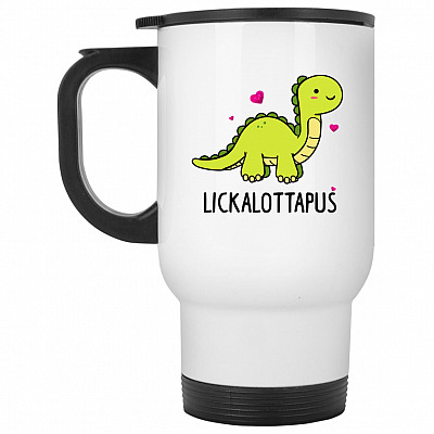 14 oz. White Travel Mug