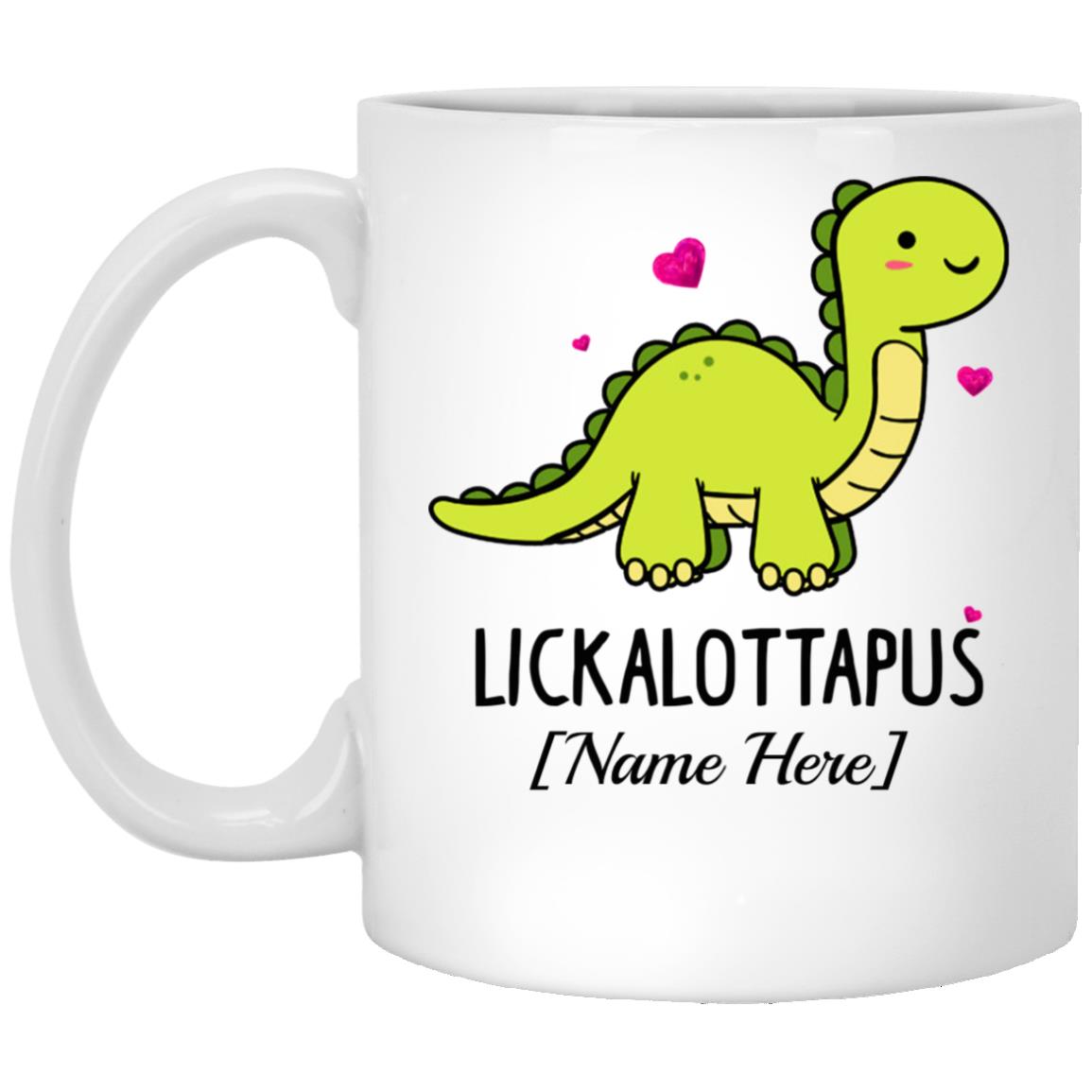 Personalized Lickalottapus Lesbian Mug, White, xp8434-11-oz-white-mug-11-oz-white-mug