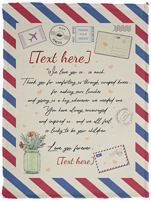 Personalized Thank You For All Thing You Do Fleece Blanket - Mink Sherpa Blanket - Woven Blanket, White, VPS Cozy Plush Fleece Blanket - 30x40