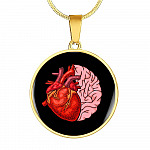 Love Thought Circle Pendant Necklace - Circle Luxury Necklace (Gold Plated) Love Thought Circle Pendant Necklace - Circle Luxury Necklace (Gold Plated)