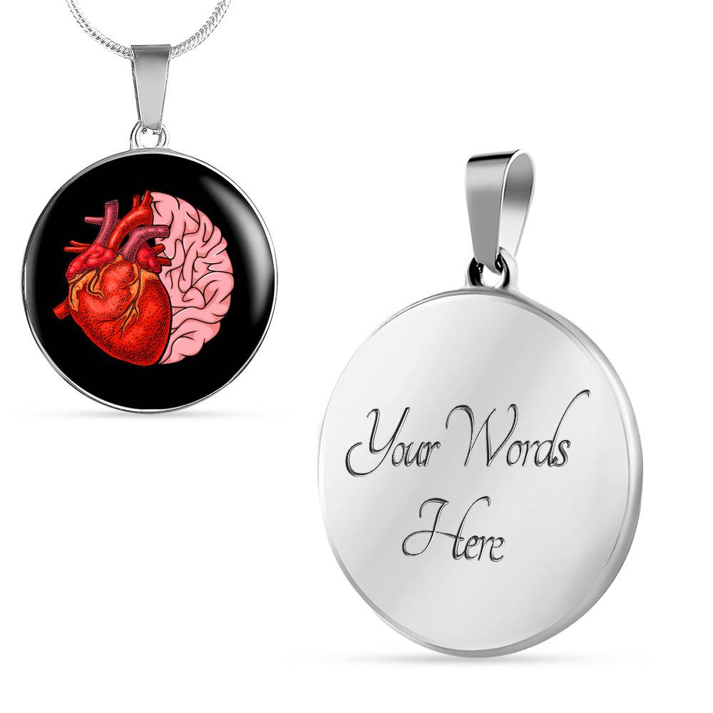 Love Thought Circle Pendant Necklace - Circle Luxury Necklace (Silver) Love Thought Circle Pendant Necklace - Circle Luxury Necklace (Silver)