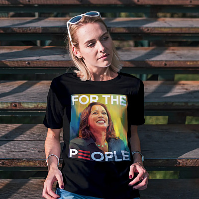 Alternative view of Kamala Harris For The People Water Color Mr Vice President T-shirt - V-neck - Inauguration Day 2021 Election Shirt