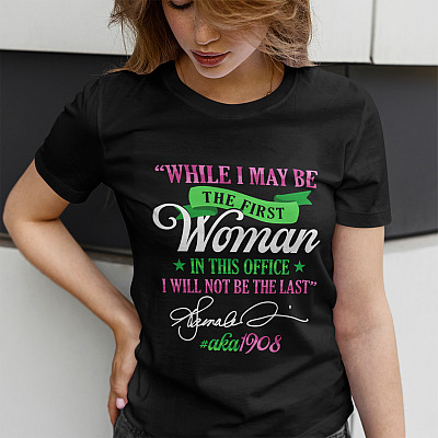 Alternative view of Kamala Harris First Vice President in The White House Will Not Be the Last Aka 1908 Sorority T-Shirt - V Neck