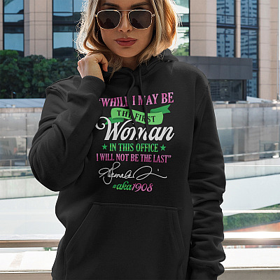 Alternative view of Kamala Harris First Vice President in The White House Will Not Be the Last Aka 1908 Sorority Hoodie - Sweatshirt