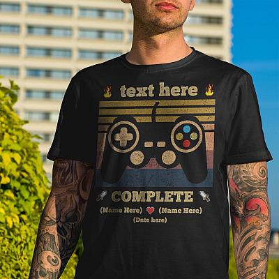 Alternative view of Personalized Level Up Anniversary T-Shirt - Anniversary Shirts For Couples