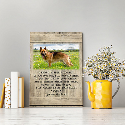 Alternative view of Personalized Photo I Know I'm Just A Dog But If You Feel Sad I'll Be Your Smile Canvas Prints - Unframed Poster
