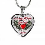Since The Day My Dad Got Her Wings I Have Never Been the Same Memory Necklaces - Heart Pendant Necklace - Heart Luxury Necklace (Silver)