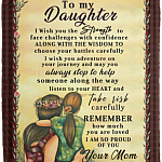 To My Daughter I Wish You The Strength Fleece Blanket - Mink Sherpa Blanket - Woven Blanket, White, Cozy Plush Fleece Blanket - 50x60 To My Daughter I Wish You The Strength Fleece Blanket - Mink Sherpa Blanket - Woven Blanket, White, Cozy Plush Fleece Blanket - 50x60