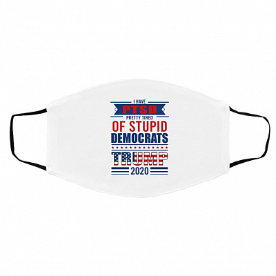 I Have PTSD Pretty, White, Cloth Face Cover – Medium/Large