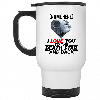 14 oz. White Travel Mug