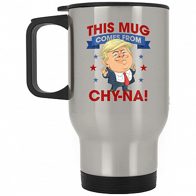 14 oz. Silver Travel Mug