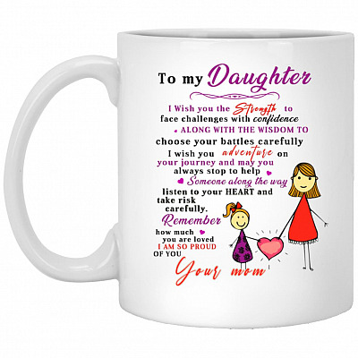 Daughter 3 Mug, White, 11 oz. White Mug