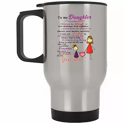 14 oz. Silver Travel Mug
