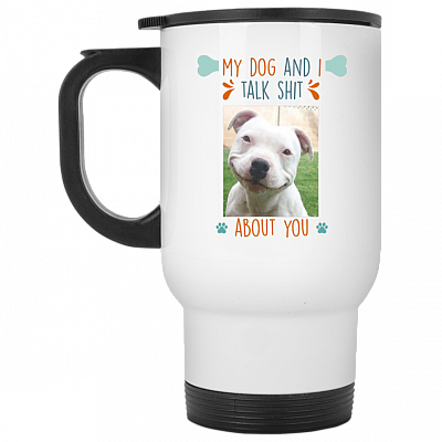 14 oz. White Travel Mug