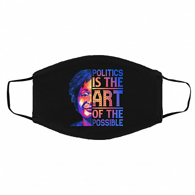 Politics Mask, White, Cloth Face Cover – Medium/Large