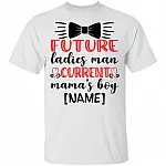 Personalized Future Ladies Man Current Mama's Boy Baby Boy Valentine Outfit Youth Tee, White, Youth T-Shirt Personalized Future Ladies Man Current Mama's Boy Baby Boy Valentine Outfit Youth Tee, White, Youth T-Shirt