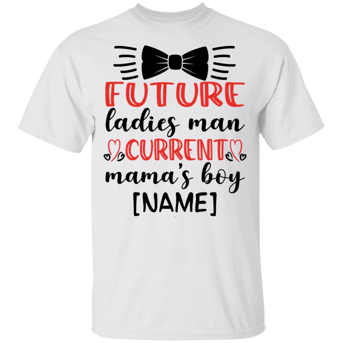 Personalized Future Ladies Man Current Mama's Boy Baby Boy Valentine Outfit Youth Tee, White, Youth T-Shirt Personalized Future Ladies Man Current Mama's Boy Baby Boy Valentine Outfit Youth Tee, White, Youth T-Shirt