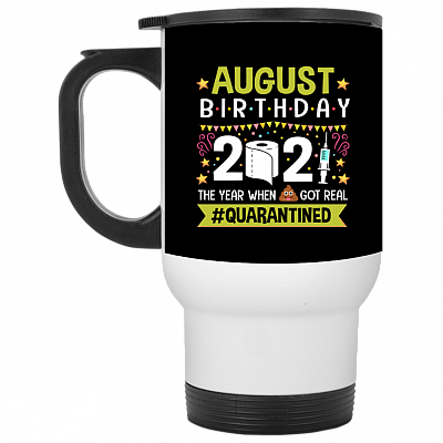 14 oz. White Travel Mug